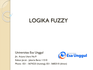 logika fuzzy - Universitas Esa Unggul