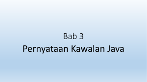 Bab 3-Pernyataan Kawalan java