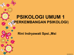 PSIKOLOGI UMUM (Lanjutan) - Official Site of RINI INDRYAWATI S