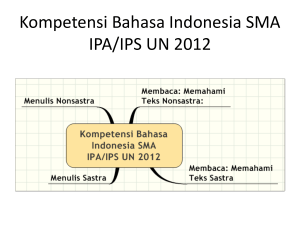 Kompetensi Bahasa Indonesia SMA IPA/IPS UN