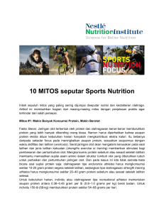 10 MITOS seputar Sports Nutrition