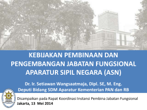 kebijakan pembinaan dan pengembangan jabatan fungsional