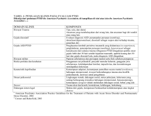 tabel 4. penilaian klinis pada evaluasi ptsd domain klinis komponen