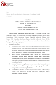 Yth. Direksi dan Dewan Komisaris Emiten atau Perusahaan