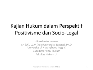 Kajian Hukum dalam Perspektif Positivisme dan Socio
