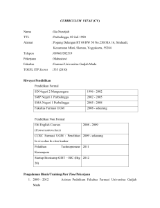 CURRICULUM VITAE (CV) Nama : Ika Nurzijah TTL : Purbalingga