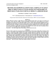 metoda backpropagation pada jaringan syaraf tiruan digunakan