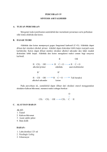 PERCOBAAN IV SINTESIS ASETALDEHID A. TUJUAN