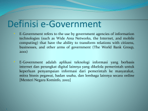 Definisi e-Government - Bina Darma e