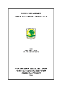 panduan praktikum teknik konservasi tanah dan air