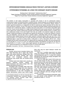 hiperhomosisteinemia sebagai risiko penyakit jantung koroner