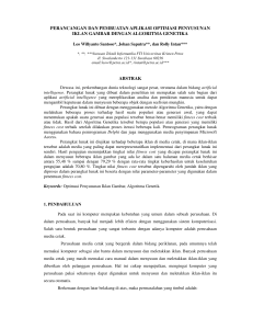 perancangan dan pembuatan aplikasi optimasi - Faculty e