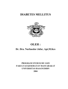 DIABETES MELLITUS OLEH - Repository | UNHAS