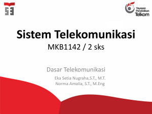Sistem Telekomunikasi MKB1142 / 2 sks