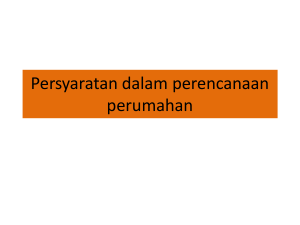 Persyaratan dalam perencanaan perumahan