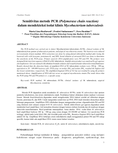 Sensitivitas metode PCR (Polymerase chain reaction) dalam