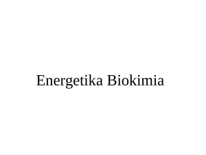 Energetika Biokimia