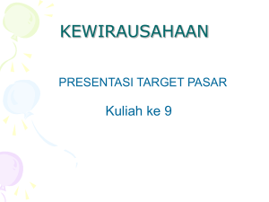 Presentasi Diskusi Target Pasar - ESA142