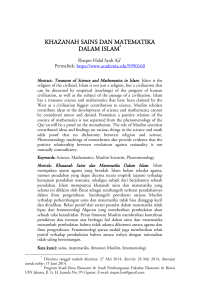 khazanah sains dan matematika dalam islam - E