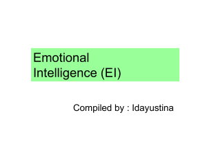 Emotional Intelligence (EI)