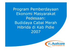 Program Pemberdayaan Ekonomi Masyarakat Pedesaan: Budidaya