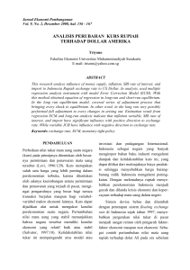 analisis perubahan kurs rupiah terhadap dollar amerika - journal-ums