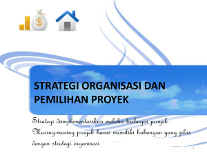 strategi organisasi dan pemilihan proyek