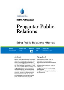 Etika Public Relations /Humas