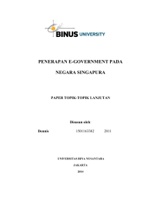 PENERAPAN E-GOVERNMENT PADA NEGARA SINGAPURA