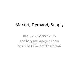 Market, Demand, Supply