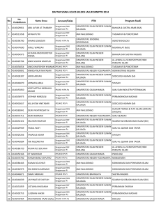 hasil snmptn 2014 - MA Sunan Pandanaran