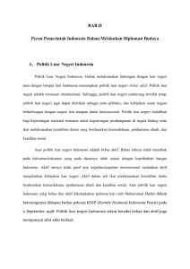 BAB II Peran Pemerintah Indonesia Dalam Melakukan