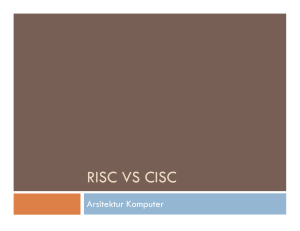 RISC VS CISC - Data Dosen UTA45 JAKARTA