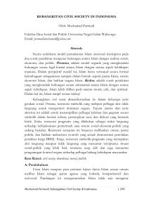 KEBANGKITAN CIVIL SOCIETY DI INDONESIA Oleh: Mochamad