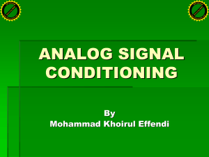 analog signal conditioning