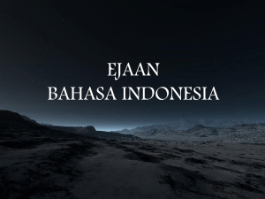 ejaan bahasa indonesia