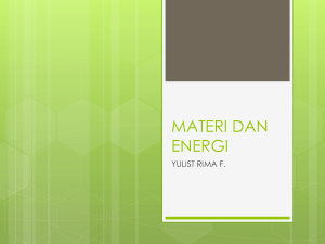 MATERI DAN ENERGI