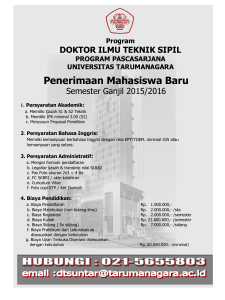 Program DOKTOR ILMU TEKNIK SIPIL PROGRAM