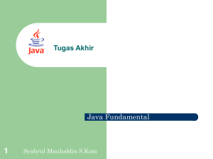 Paradigma Java - Kuliah Online UNIKOM
