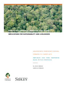 forest governance, markets and trade
