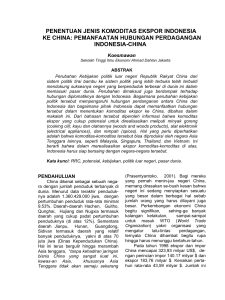 PERKEMBANGAN IDEOLOGI DAN EKONOMI CHINA