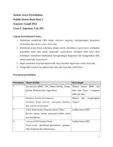 Satuan Acara Perkuliahan Kuliah Sistem Basis Data 2 Semester