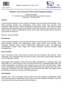 Mengenal Jenis-Jenis Insulin Terbaruuntuk Pengobatan Diabetes