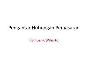 Pengantar Hubungan Pemasaran