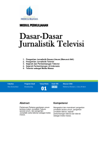 Modul Dasar-dasar Jurnalistik TV [TM1]