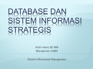 Database dan Sistem Informasi Strategis