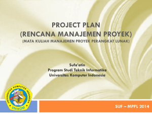 Perencanaan Proyek dan Project Charter