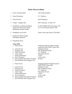 Daftar Riwayat Hidup - Bappeda Kota Semarang