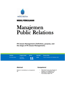 Modul Manajemen Public Relations [TM12]