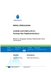 Good governance - Universitas Mercu Buana